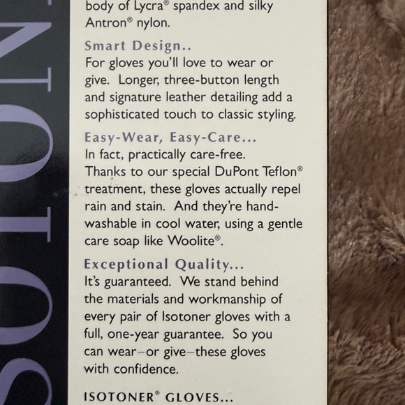 NWT Vintage Isotoner Extra-Warm Women’s Gloves Taupe Brown Easy Wear Easy Care - Picture 6 of 9